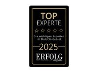 Siegel Top Experte 2025 vom Erfolg Magazin für Robert Welti im Praxismarketing für Heilpraktiker
