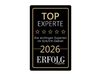 Siegel Top Experte 2026 vom Erfolg Magazin für Robert Welti für professionelles Heilpraktiker Marketing